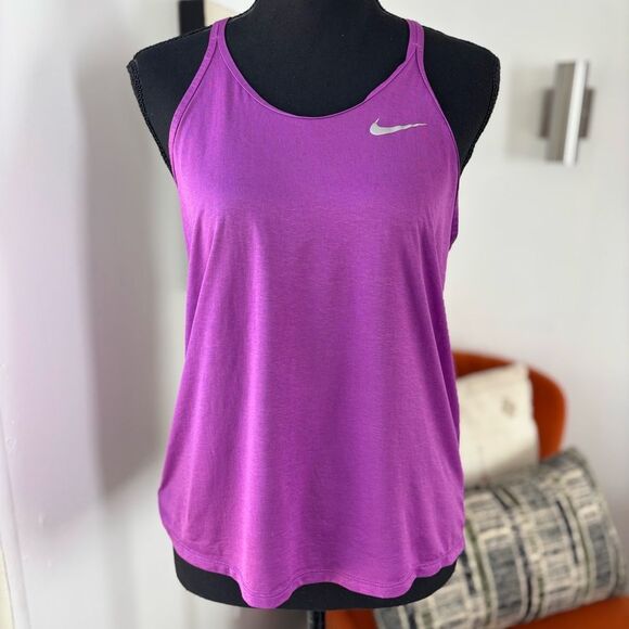 Nike Dri-Fit Cool Breeze Strappy Tank Purple Small - Picture 3 of 8